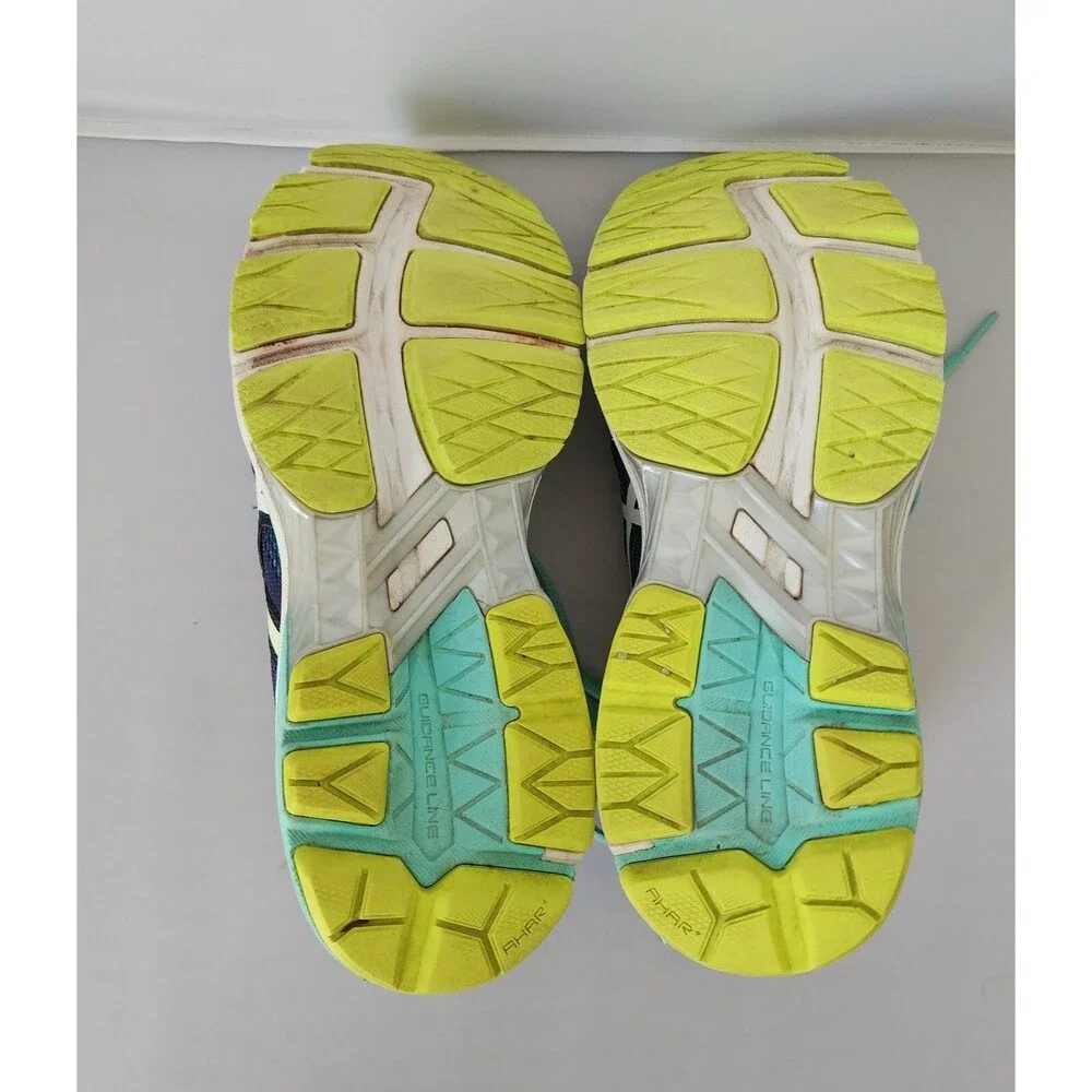 ASICS FUZEX LYTE Women's Athletic Shoes - Size US 7 M Blue /Green Yellow Soles